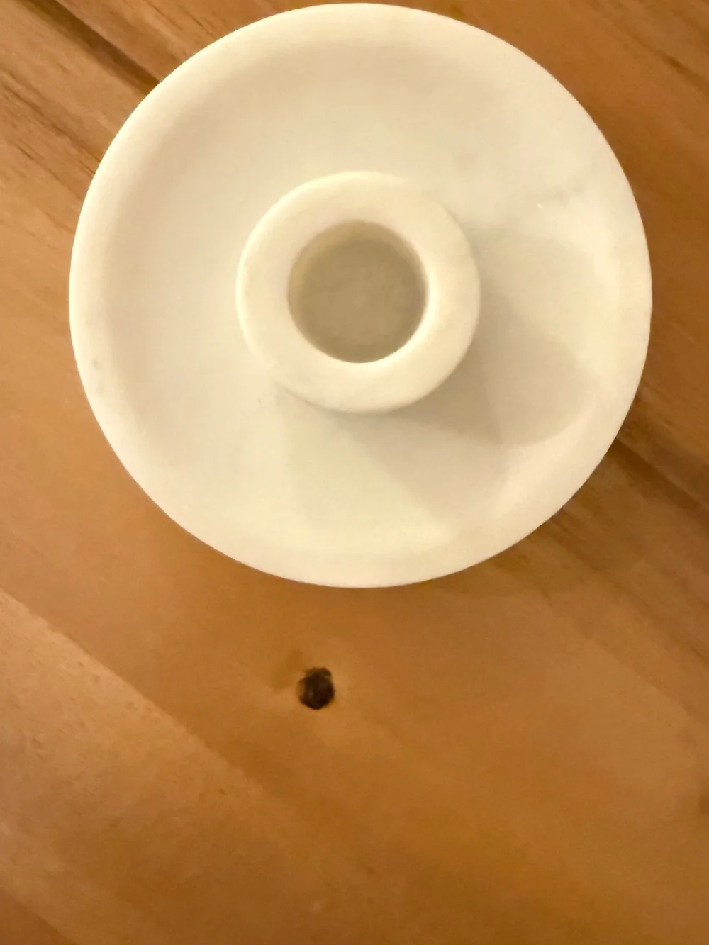 Threshold White Marble Round Base Taper Candle Holders (Pair)